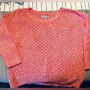 AE American Eagle cotton 3/4 sleeve marled sweater